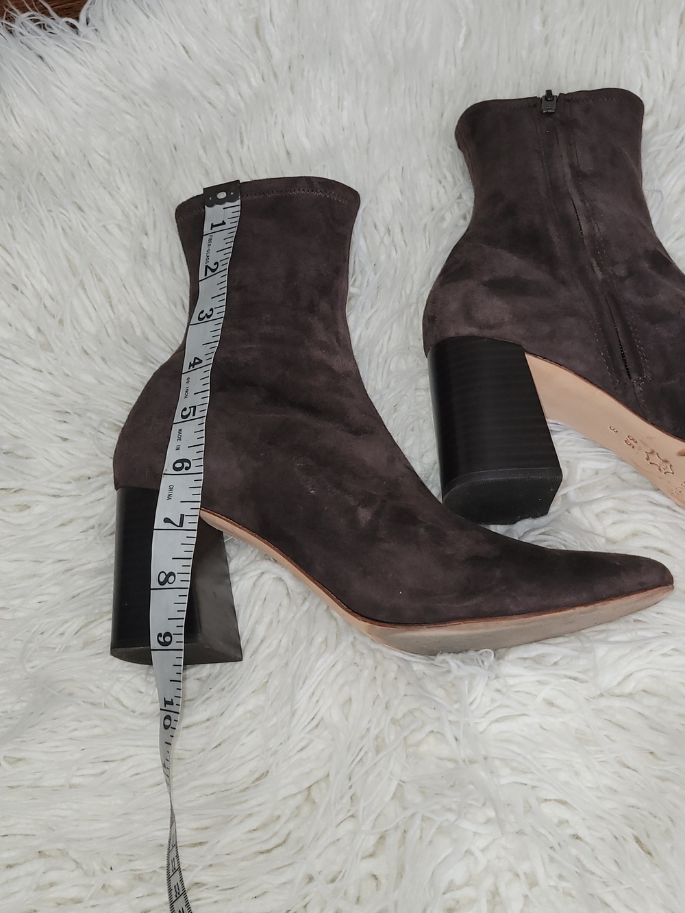 Loffler Randall Suede Ankle Boots in Dark Brown - Women's Fashion Boot - Picture 5 of 13